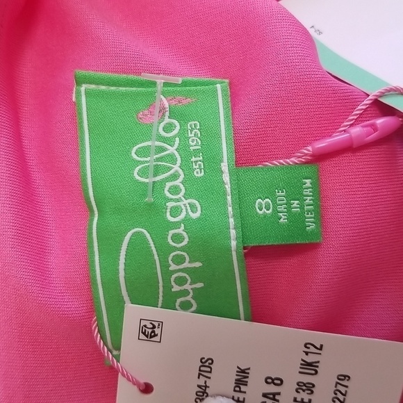 Pappagallo Bubble Gum Pink Cocktail Dress New With Tags Size 8 Knee Length - Picture 7 of 7